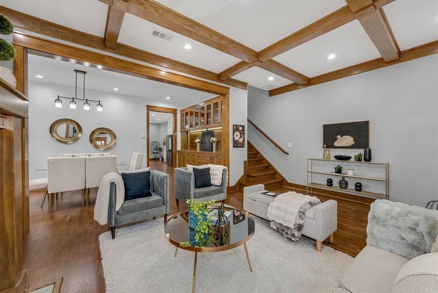 Furnished interior view inside a new home in , Dallas (Image 15).