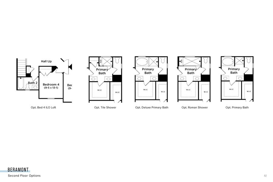 2D floor plan layout for the Beramont by DRB Homes in Ridgewood, Shelbyville, TN (Image 3).