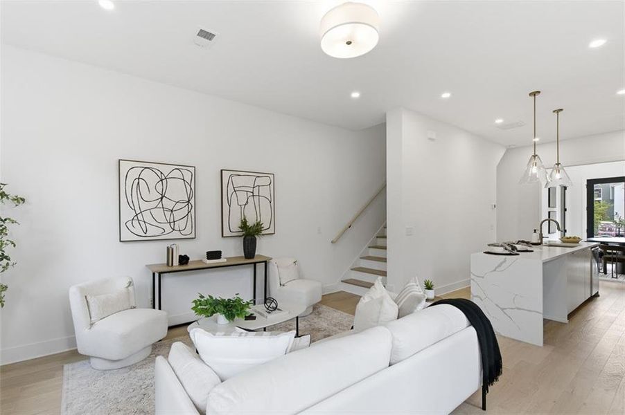 Furnished interior view inside a new home in , Atlanta (Image 8).