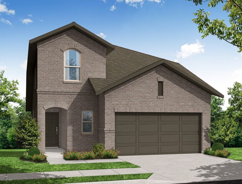 Representative exterior photo of a completed home built from the Oak by Impression Homes in Churchill, Anna, TX (Image 6).