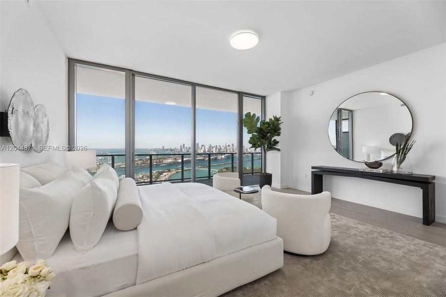 Furnished interior view inside a new home in , Miami Beach (Image 26).