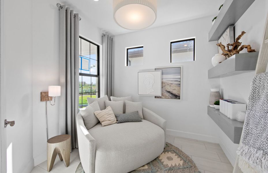 Representative furnished interior of a home built from the Contour by DiVosta in Terreno, Naples (Image 17).