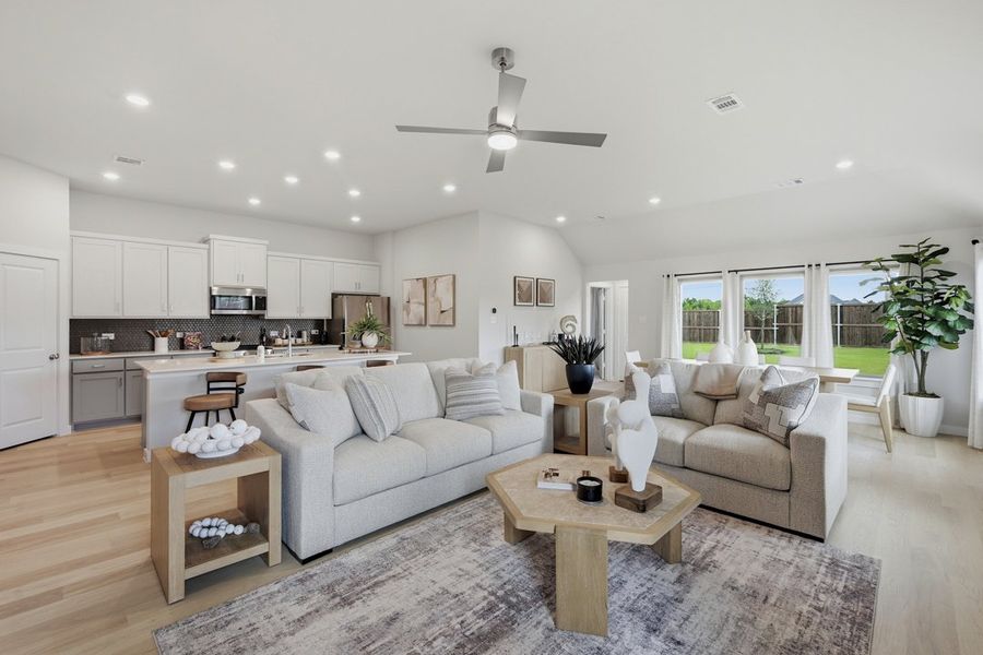 Representative furnished interior of a home built from the The Albany by Lillian Custom Homes in Tabor Ranch, Ponder (Image 8).