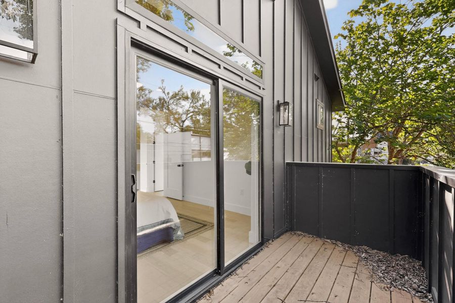 Exterior details and patio area of a home in , Austin (Image 3).