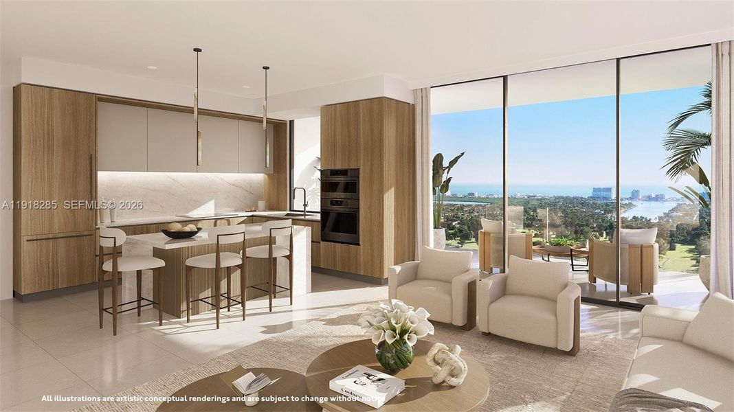 Furnished interior view inside a new home in , Hollywood (Image 9).