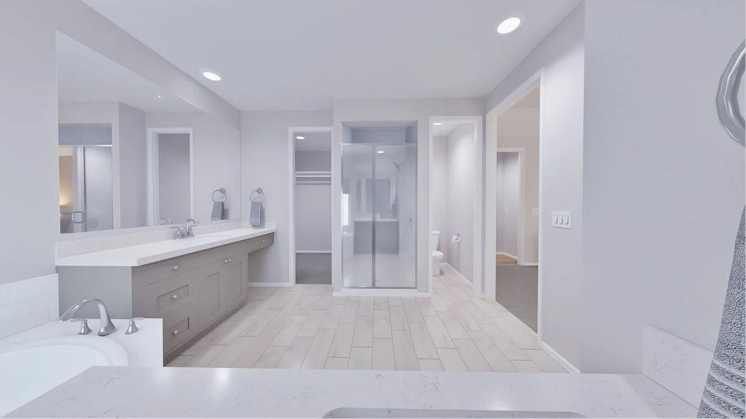 Furnished interior view inside a new home in Samara: Wentworth, League City (Image 8).