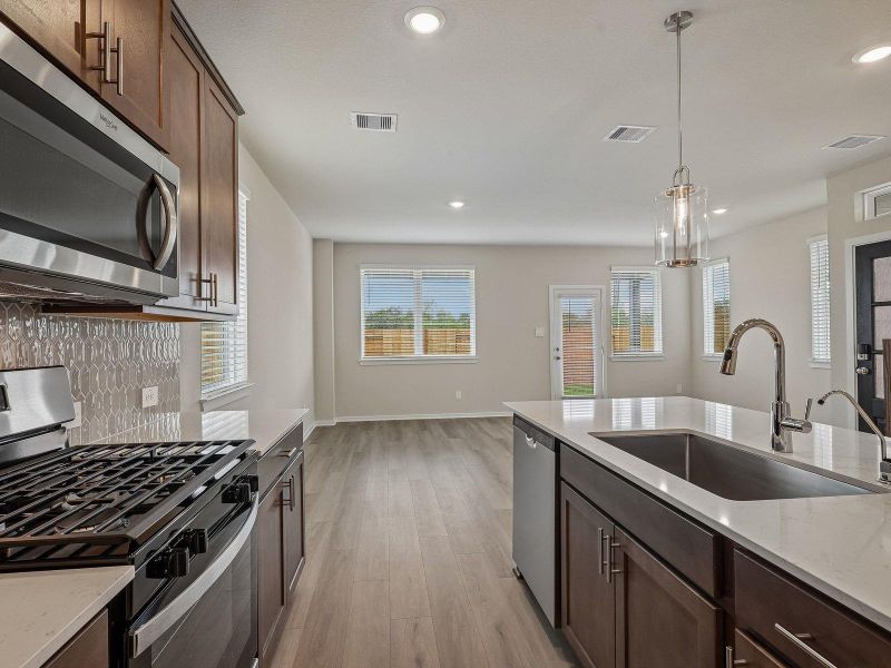 Furnished interior view inside a new home in Parkway Commons - City Series, Missouri City (Image 14). Furnished interior view inside a new home in Parkway Commons - City Series, Missouri City (Image 14).
