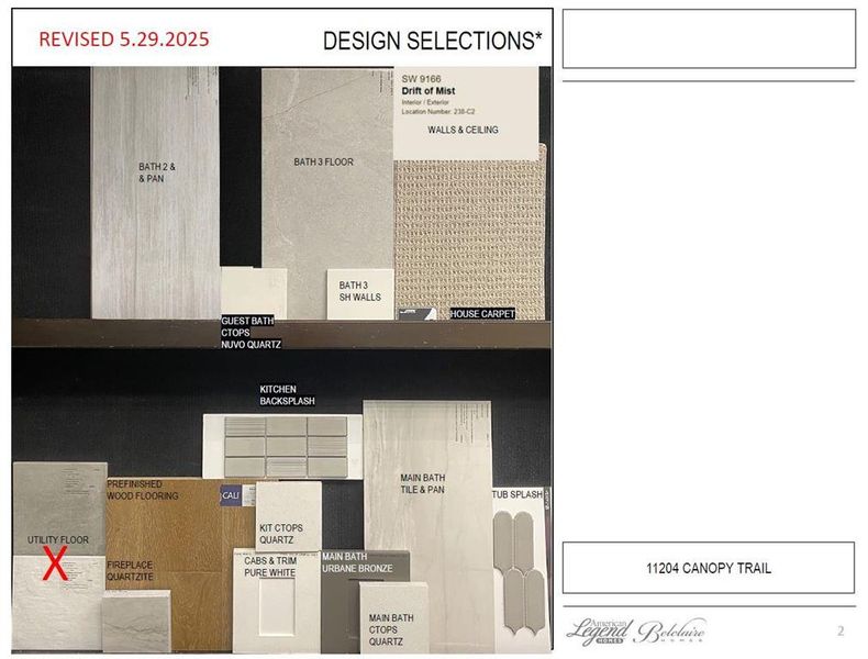 Design selections for 11204 Canopy - Representative photo Design selections for 11204 Canopy - Representative photo