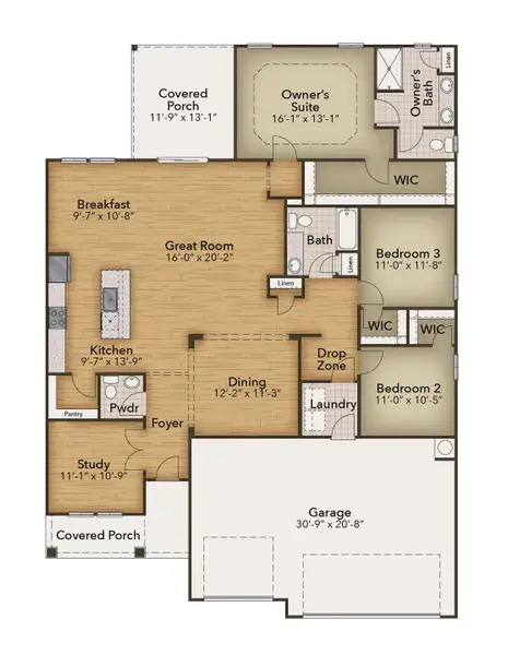 2D floor plan layout of this home in Traditions at Carolina Forest, Myrtle Beach, SC (Image 4). 2D floor plan layout of this home in Traditions at Carolina Forest, Myrtle Beach, SC (Image 4).