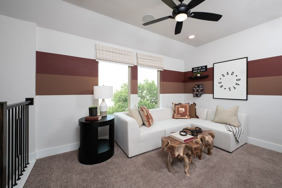 Representative furnished interior of a home built from the Bergamot by Tri Pointe Homes in The Retreat at Harvest, Argyle (Image 13).