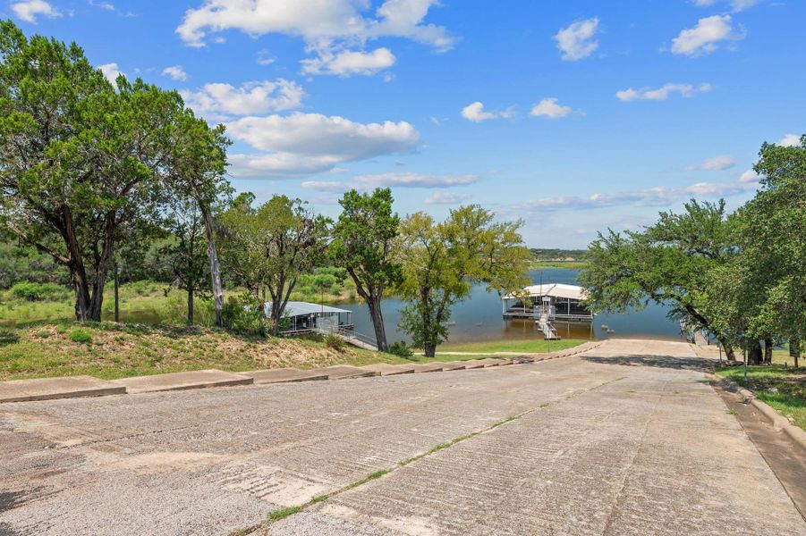 Boat ramp access to lake Travis Boat ramp access to lake Travis
