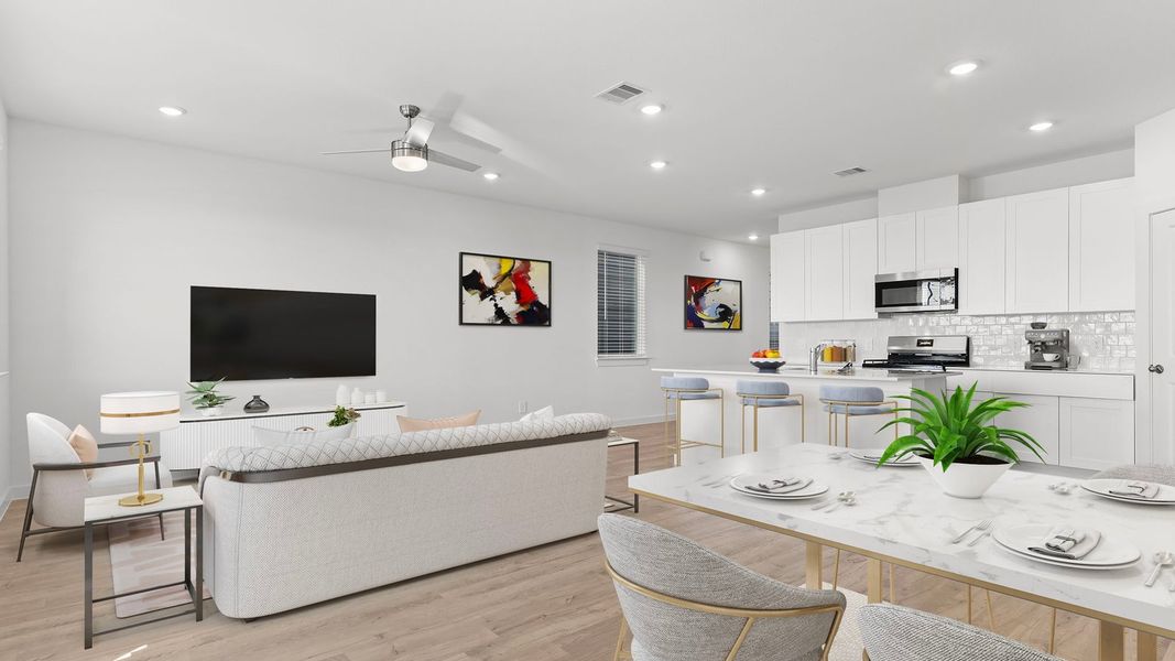 Furnished interior view inside a new home in Villarosa at Tamarron, Katy (Image 8).