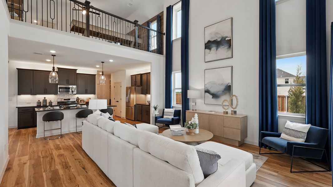 Representative furnished interior of a home built from the Wayfinder by Brightland Homes in Walden Pond, Forney (Image 9).