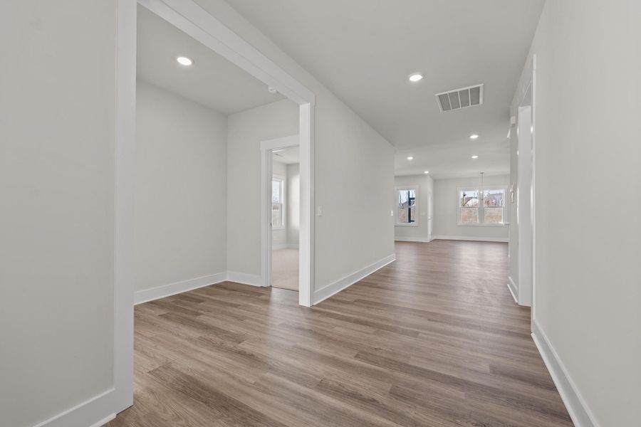 Representative unfurnished interior of a home built from the Raindrops on Roses by Garman Homes in McConnell Ridge, McLeansville (Image 10).