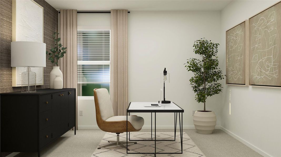 Furnished interior view inside a new home in Synova, Crosby (Image 3).