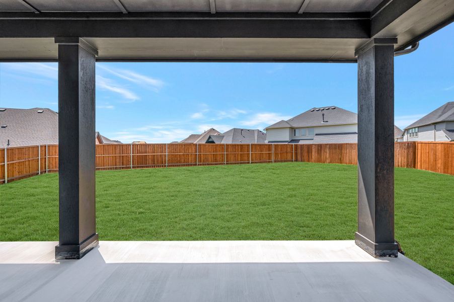 Exterior details and patio area of a home in Sandbrock Ranch, Aubrey (Image 3). Exterior details and patio area of a home in Sandbrock Ranch, Aubrey (Image 3).
