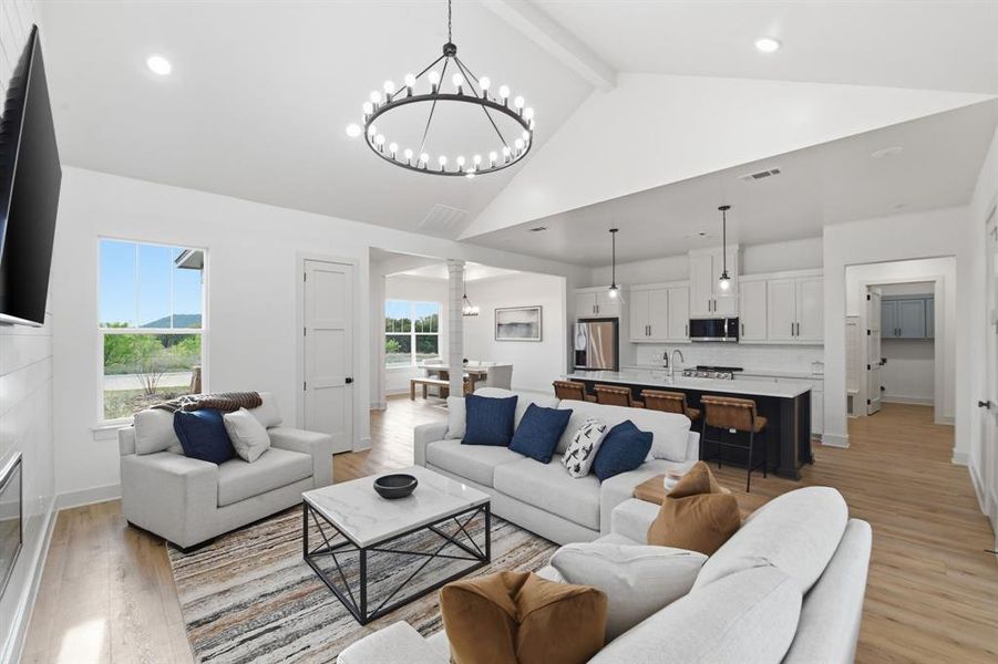Furnished interior view inside a new home in , Graford (Image 8).