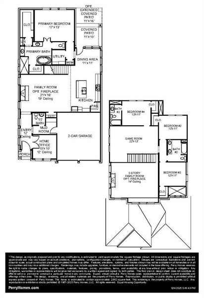 2D floor plan layout of this home in Trinity Falls, McKinney, TX (Image 3).