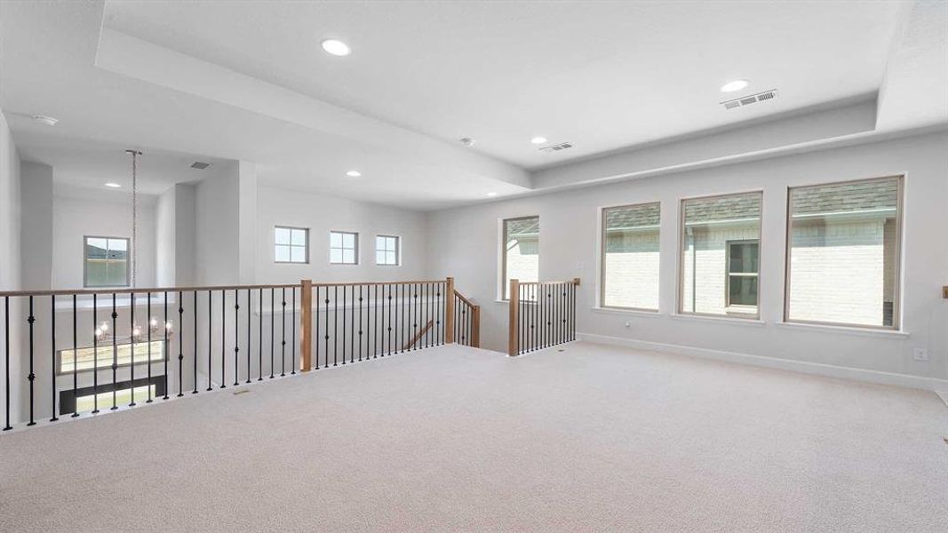 Spacious, unfurnished interior of a new home in The Heights At Uptown Celina 50', Celina (Image 16). Spacious, unfurnished interior of a new home in The Heights At Uptown Celina 50', Celina (Image 16).