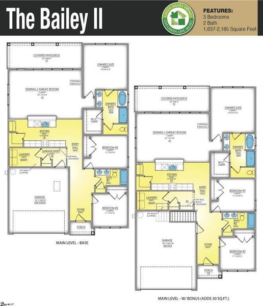 2D floor plan layout of this home in Springwood Grove, Central, SC (Image 6).
