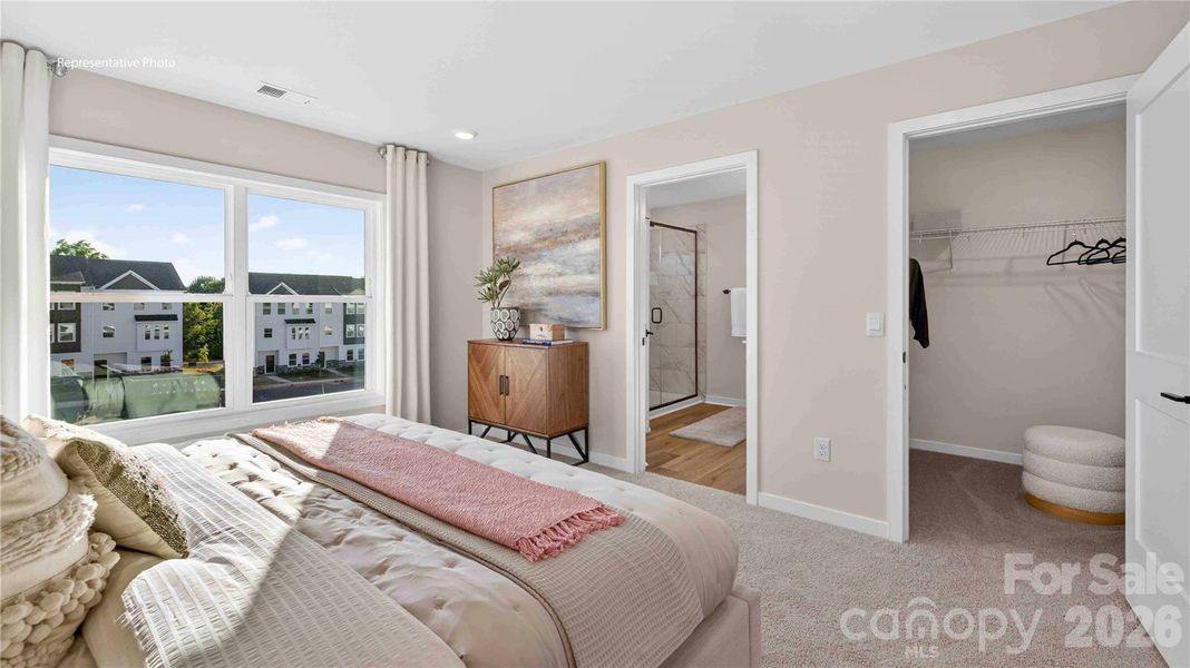 Furnished interior view inside a new home in The Townes at Lake Norman, Mooresville (Image 28).
