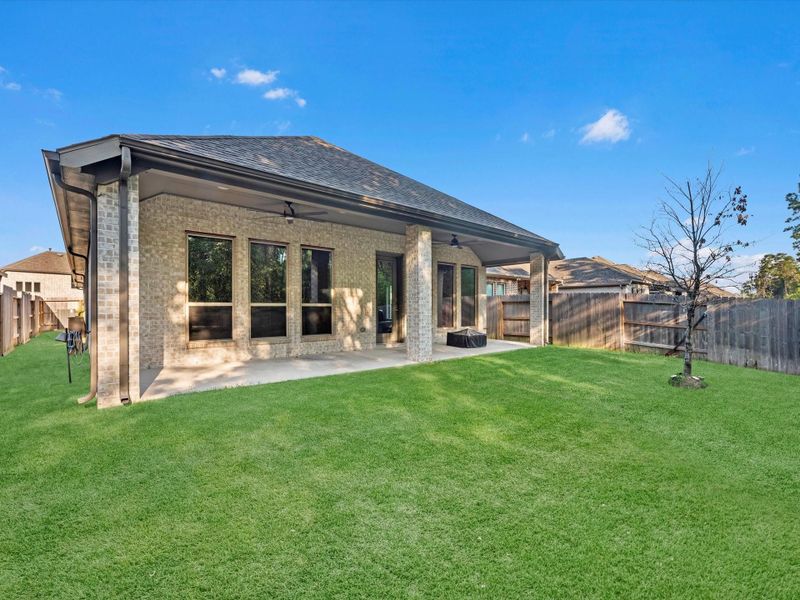 Exterior details and patio area of a home in Artavia 45', Conroe (Image 25). Exterior details and patio area of a home in Artavia 45', Conroe (Image 25).