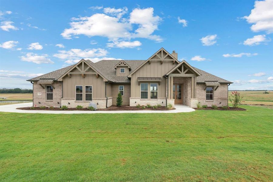 Front exterior of a new home in , Decatur, TX, highlighting curb appeal (Image 1). Front exterior of a new home in , Decatur, TX, highlighting curb appeal (Image 1).