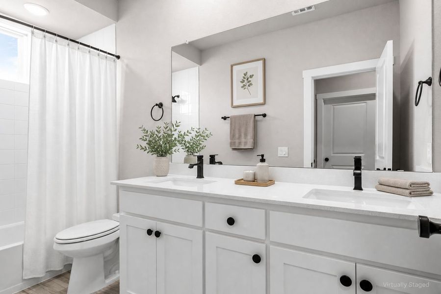 Furnished interior view inside a new home in Wildridge, Oak Point (Image 37).