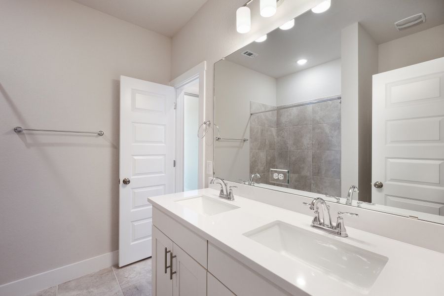 Furnished interior view inside a new home in The Grove at Vintage Oaks, New Braunfels (Image 9).