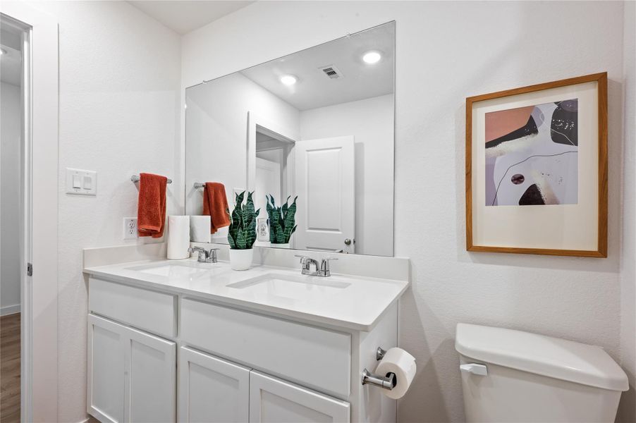 Furnished interior view inside a new home in August Trails, Needville (Image 12).