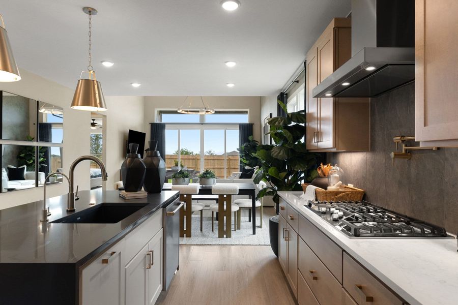 Furnished interior view inside a new home in Terrace Collection At Turner's Crossing, Buda (Image 16).
