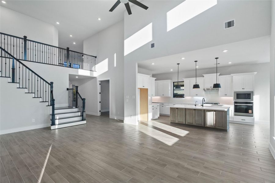 View from the Great Room of the second floor Game Room and hallway.