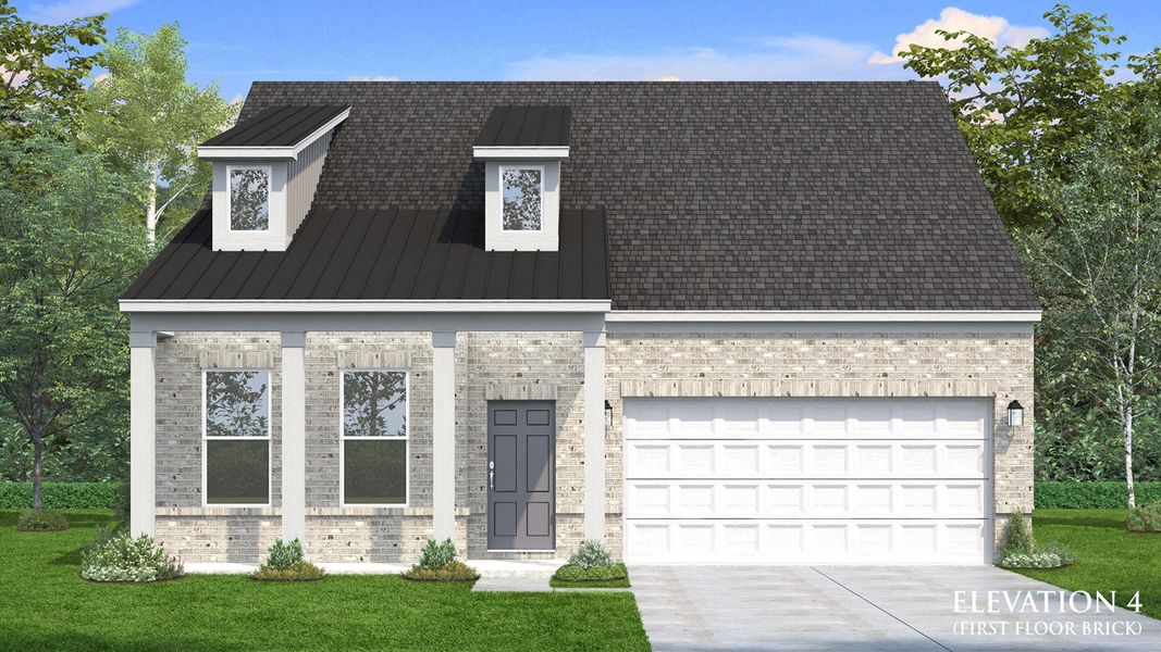 Representative exterior photo of a completed home built from the Greenwich by DRB Homes in Weavers Pointe, Zebulon, NC (Image 16).