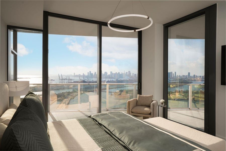 Furnished interior view inside a new home in , Miami Beach (Image 18).