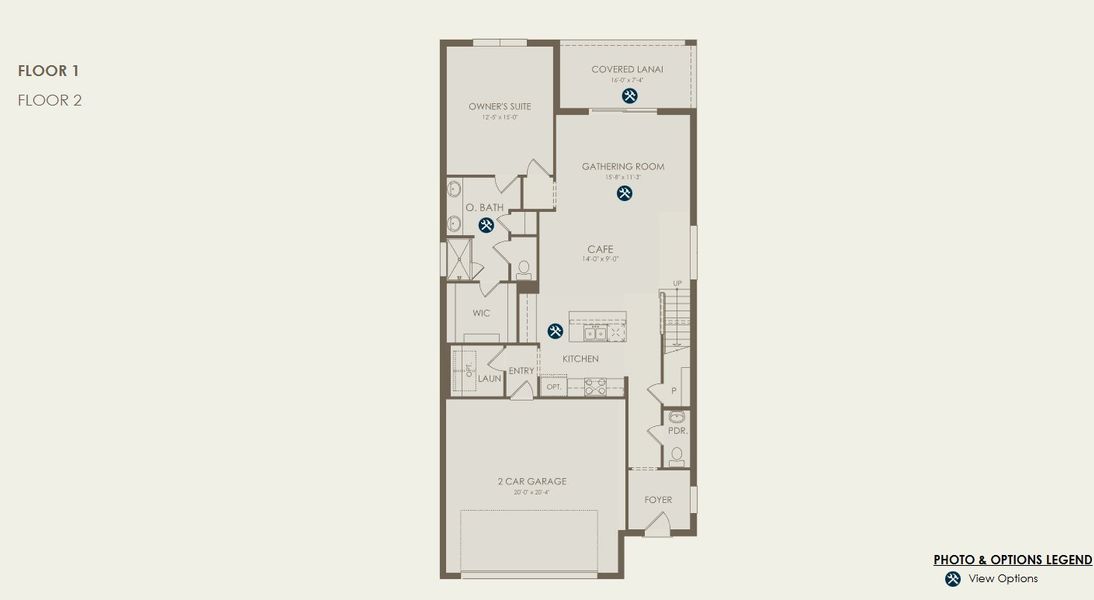2D floor plan layout of this home in Seaire, Parrish, FL (Image 4).