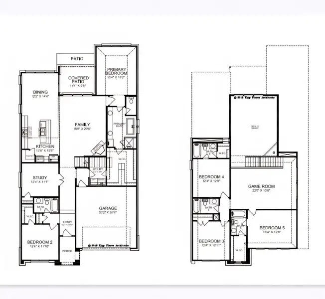 2D floor plan layout of this home in Blackhawk in Pflugerville, Pflugerville, TX (Image 6).