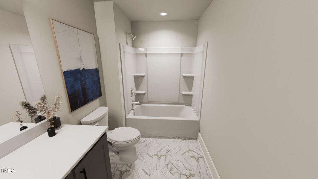 Secondary Bath - Ying & Yang Interior