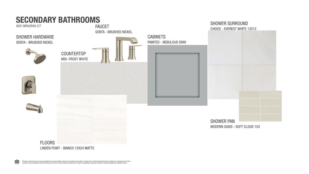Sample of building materials used in homes in Lariat - 80', Liberty Hill (Image 7).