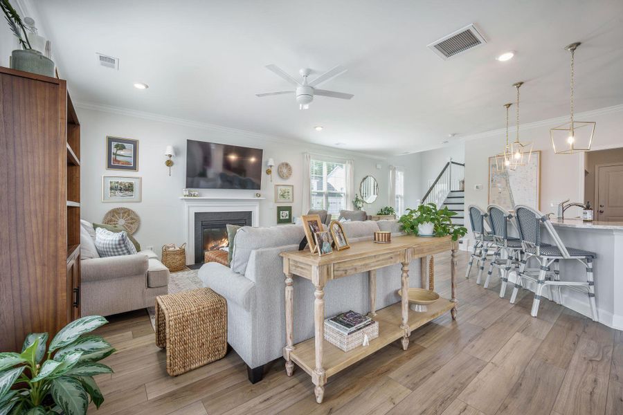 Furnished interior view inside a new home in Cordgrass Landing, Johns Island (Image 7).