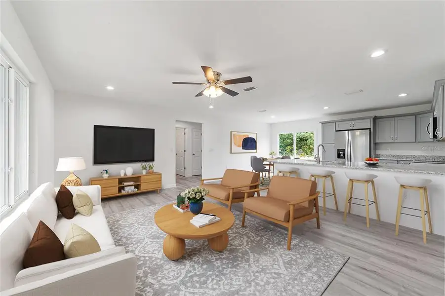 Furnished interior view inside a new home in , Dunnellon (Image 10).