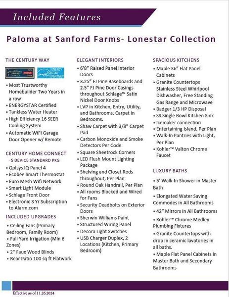 Image 25 of a home in Lonestar Collection at Paloma at Sanford Farms.