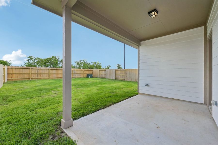 Exterior details and patio area of a home in Azalea, Pattison (Image 19). Exterior details and patio area of a home in Azalea, Pattison (Image 19).
