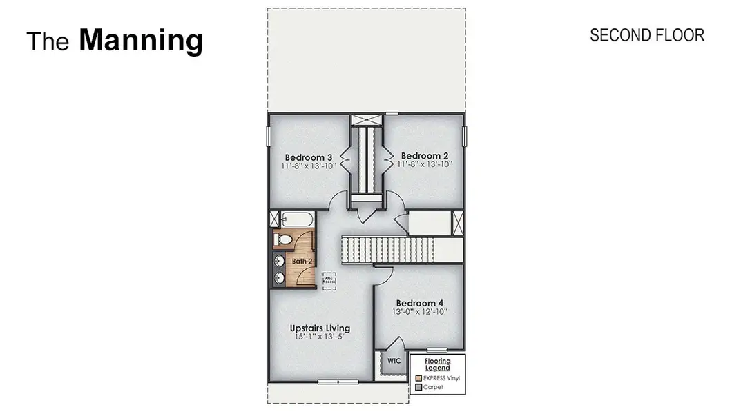 2D floor plan layout of this home in Driftwood, Richlands, NC (Image 4).
