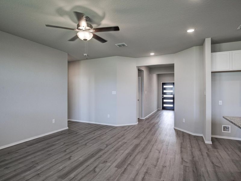 Representative unfurnished interior of a home built from the The Asheville E by Davidson Homes LLC in Hannah Heights, Seguin (Image 18). Representative unfurnished interior of a home built from the The Asheville E by Davidson Homes LLC in Hannah Heights, Seguin (Image 18).