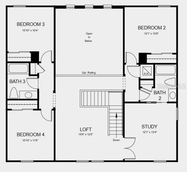 Structural options added include: gourmet kitchen, and separate tub and shower in primary bath.