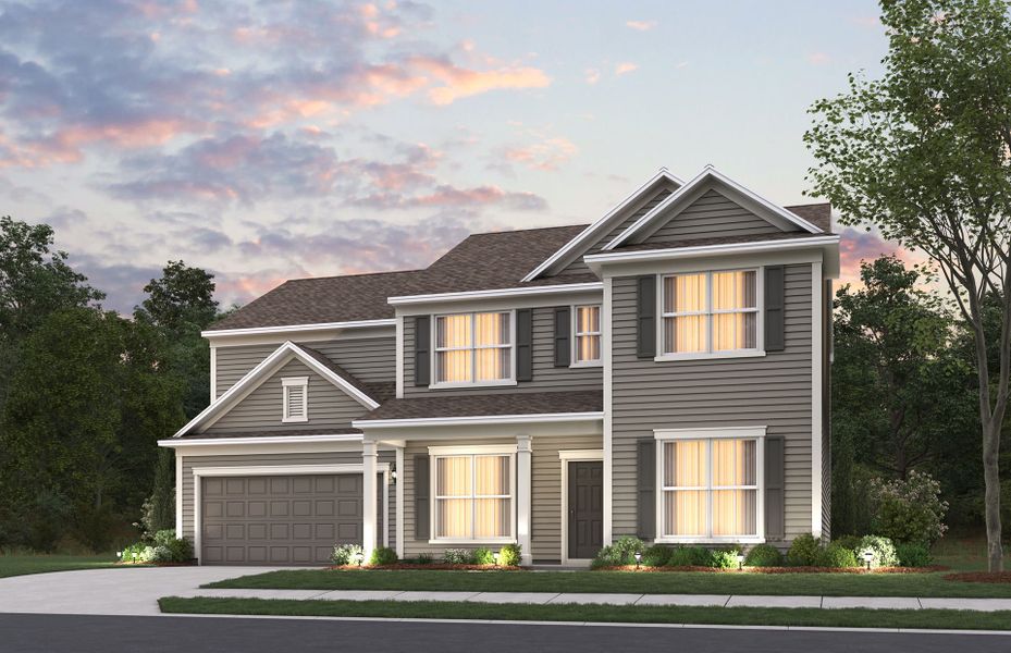 Front exterior of a new home in Forestwood, Longs, SC, highlighting curb appeal (Image 21).
