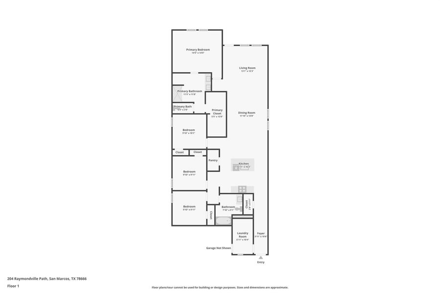 2D floor plan layout of this home in Whisper South, San Marcos, TX (Image 4).