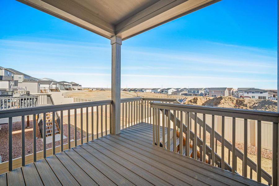 Exterior details and patio area of a home in Trails at Aspen Ridge-3, Colorado Springs (Image 3).