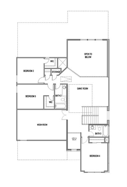 2D floor plan layout of this home in Blackhawk, Pflugerville, TX (Image 3).