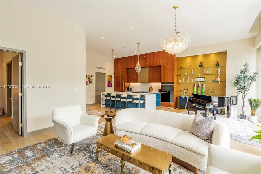 Furnished interior view inside a new home in , Miami (Image 8).